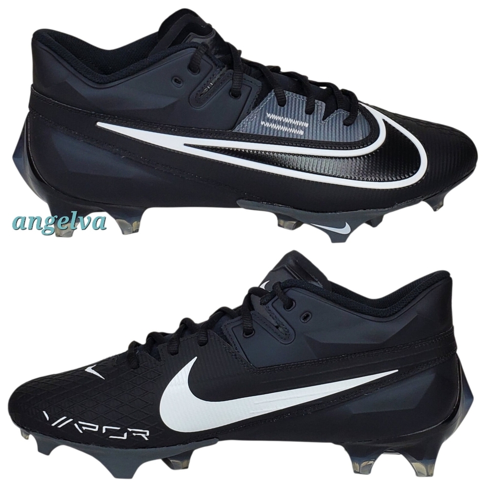 NWB Nike mens vapor edge elite 360 2 football cleats black white lace up logo